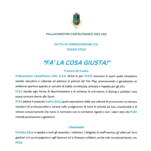Arriva il Codice Etico, scopri la novità!