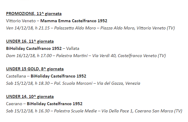 Venerdì sera il Mamma Emma PC1952 va a Vittorio Veneto, tutti gli impegni del weekend