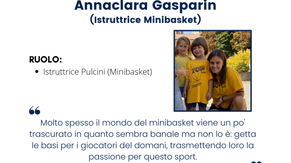 A tu per tu con… Annaclara Gasparin (Istruttrice Minibasket)