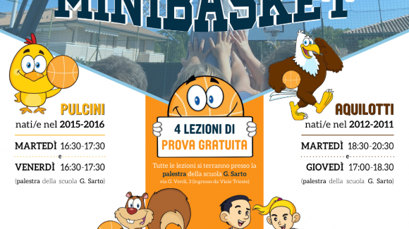 Stagione Minibasket al via dal 13 settembre!